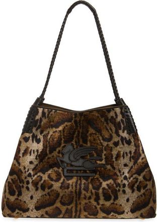 Etro Libra Velvet Tote in Print On Beige Base at Nordstrom