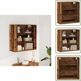 vidaXL Armadio in truciolato - vidaXL Mobile a Parete Legno Antico 80x33x80 cm in Legno Multistrato - Armadio antico