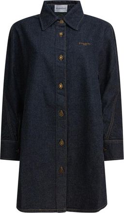 Givenchy Dames, Blouses & Shirts, Blauw, Maat: 3XS Denim