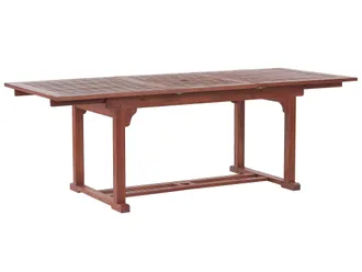 Beliani Beliani - Tavolo Da Esterno Allungabile In Legno Di Acacia Scuro 160/220 X 90 Cm Toscana