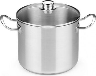 Bra Olla Con Tapa De Cristal Bra D219485 6,5 L Acero Inoxidable Acero Metal Acero Inoxidable 18/10