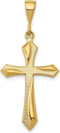 Diamond2Deal 14k Yellow Gold Passion Cross Pendant