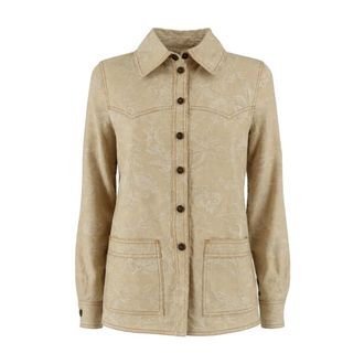Etro Etro, Light Jackets, female, Beige, Size: S Light Jacket