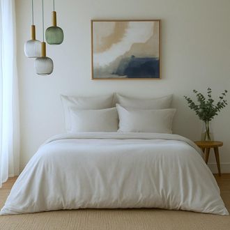 Febronie Juego de cama (50x70) algod&oacute;n beige grisaceo 260x240+2(50x70)