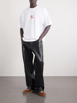 VETEMENTS Straight-Leg Leather Trousers