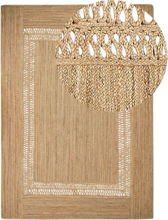 Beliani Rug YENIKOY Beige 160 x 230 cm Jute