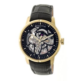 Heritor Ryder Automatic Black Skeleton Dial Mens Watch HR4604