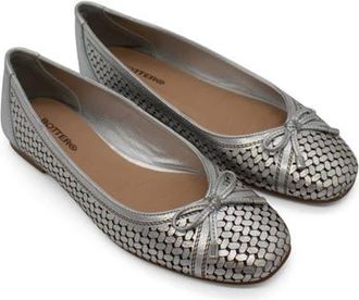 Bottero Botsamya Ballet Flat in Prata at Nordstrom, Size 10