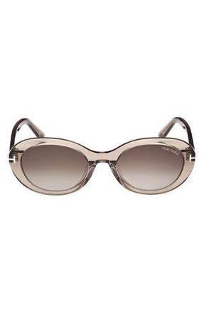 Tom Ford 54mm Gradient Oval Sunglasses in Brown /Gradient Brown at Nordstrom Rack