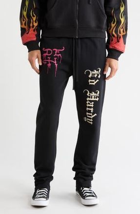 Ed Hardy Destroy Skeleton Sweatpants in Black at Nordstrom Rack, Size Xx-Large