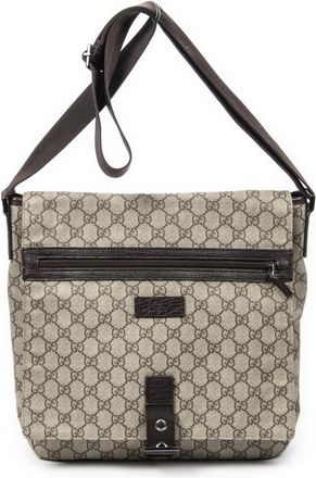 Gucci Pre-owned Womens Buckle Flap Messenger Shoulder bag - Brown - One Size