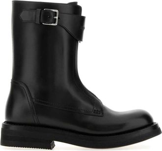 Alexander McQueen Biker Boots - Dames - Enkellaarsjes - Zwart - 40 EU - Leer - Schoenen