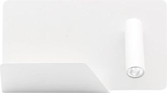 Fabrilamp Fab 17176de01 Aplique 3w 4000k Miguel Angel Dcho Blanco C/usb Y Estante 150lm 16x28x12 Cm