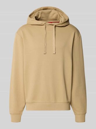 HUGO BOSS Relaxed Fit Hoodie aus reiner Baumwolle Modell DAPO in Sand, Gr&ouml;&szlig;e XXL
