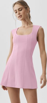 Alo Softsculpt Desire Tennis Dress in Pink Marshmallow, Size: Medium