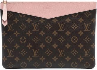 Louis Vuitton Pre-owned Clutches, female, Brown, Size: ONE SIZE Pre-owned Leather Pouch