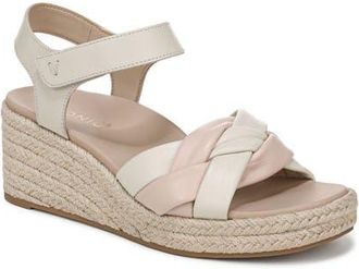 Vionic Saratoga Wedge Espadrille Sandal in Cream/Cameo Rose at Nordstrom, Size 8.5
