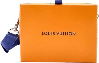 Louis Vuitton Orange Leather Shopper Clutch (Authentic Pre-Loved)