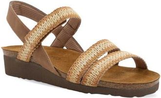 Naot Kayla Sandal in Latte Brown/Raffia at Nordstrom, Size 10Us