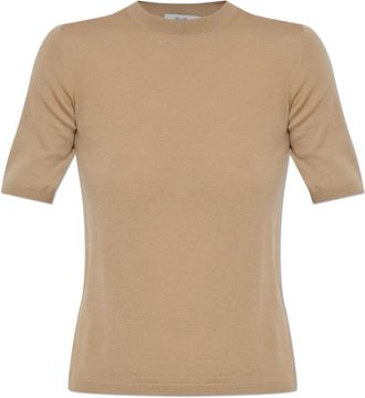 Max Mara Round-neck Knitwear, female, Beige, Size: S Sweater Gerico