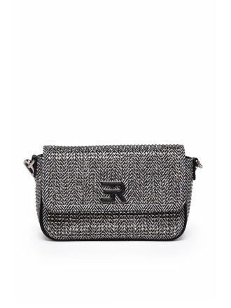Ermanno Scervino Verly Rhinestone-Embellished Shoulder Bag with Clip Closure