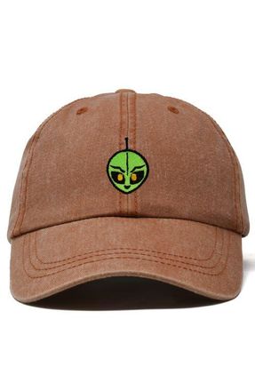 Dalix Duder Alien Dad Cap in Washed Orange at Nordstrom