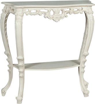 Biscottini International Biscottini - wooden console, white antique finish, made in italy