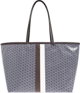 Tory Burch The Racer Tote - Dames - Shoppers - Blauw - ONE Size - Leer - Tassen