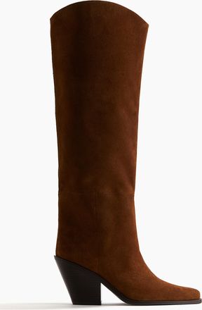 H&M Kniehohe Lederstiefel - Beige