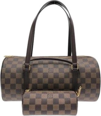 Louis Vuitton Pre-owned Coated Canvas Handbag - Dames - Vintage Handtas - Bruin - ONE Size - Vintage
