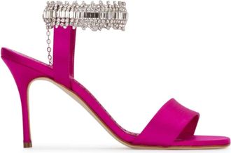 Manolo Blahnik High Heel Sandalen - Dames - Sandalen met hakken - Roze - 36 EU - Schoenen