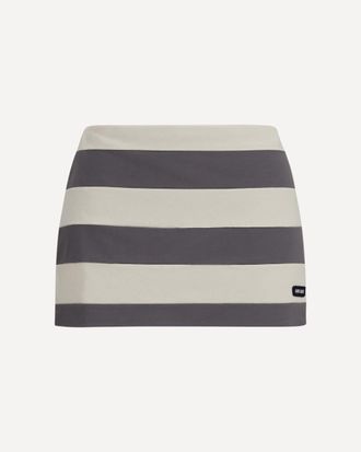 Miu Miu Striped cotton Mini Skirt Female M
