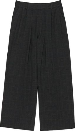 Bimba & Lola pleated check-print trousers - Grey