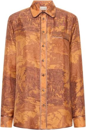Pierre-Louis Mascia Aloegum Shirt - Dames - Overhemden - Oranje - M - Overhemden