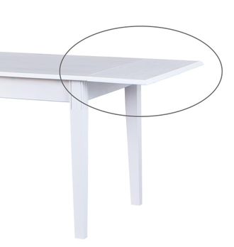 ebuy24 Plato adicional para mesa de comedor wright, 1 ud, color blanco