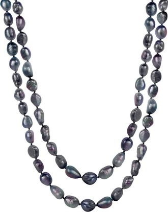 Splendid Pearls Endless 64 Multicolor Baroque Shaped Pearl Necklace