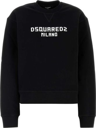 Dsquared2 Black Cotton Sweatshirt