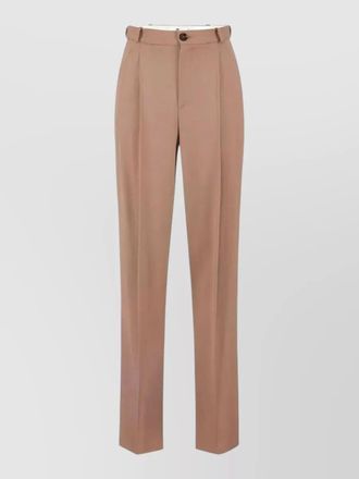 Elisabetta Franchi gabardine trousers pleated front belt loops
