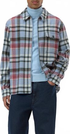 Closed Zipped Shirt In Nordic Blue