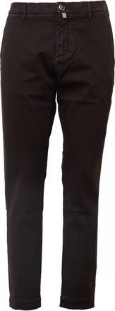 Jacob Cohen Regular Fit Gray Pants with Woven Leather Patch
