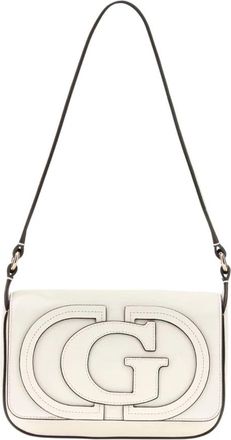 Guess Ruby Flap Schoudertas - Dames - Schoudertassen - Wit - ONE Size - Polyester - Tassen