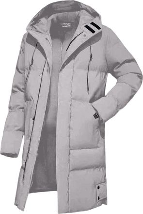 Generic Womens Winter Hooded Jackets Fleece Lined Down Jacket Padded Puffer Hooded Trench Coat Ladies Quilted Jackets Casual Warm Outerwear Overcoat with Pock