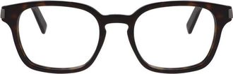 Dior Tortoiseshell Square Full-Rim Eyeglasses - Brown