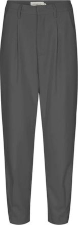 Copenhagen Muse Grijze Melange Broek met Slimme Snit - Dames - Straight fit broeken - Grijs - XS - Polyester - Broeken