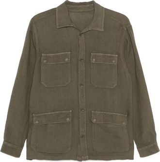 Herno Giacca-camicia in lino - Verde