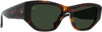 Raen Optics Womens Ynez Sunglasses In Ristretto Tortoise / Bottle Green