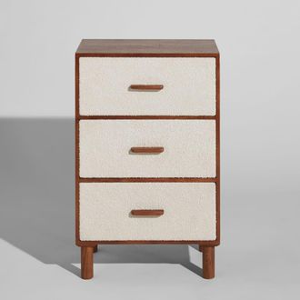 Maisons du monde Mueble de almacenaje peque&ntilde;o de 3 cajones bicolor