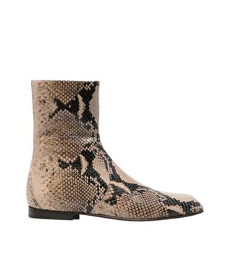 Khaite Beige Printed Marfa Boots