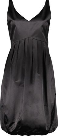 Burberry Zijden Midi Jurk - Dames - Casual kleedjes - Zwart - M - Kleedjes
