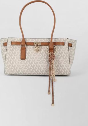 Michael Kors shoulder bag structured shape dual handles charm